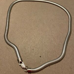 925 Sterling Silver Herringbone Choker Necklace